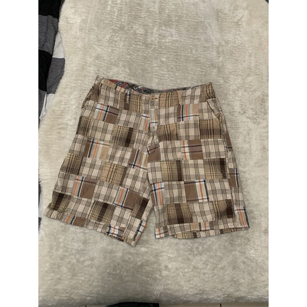 Airwalk Y2K Patchwork Brown Shorts Size 34‎ Bottoms